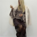 maglia in costina elasticizzata volant